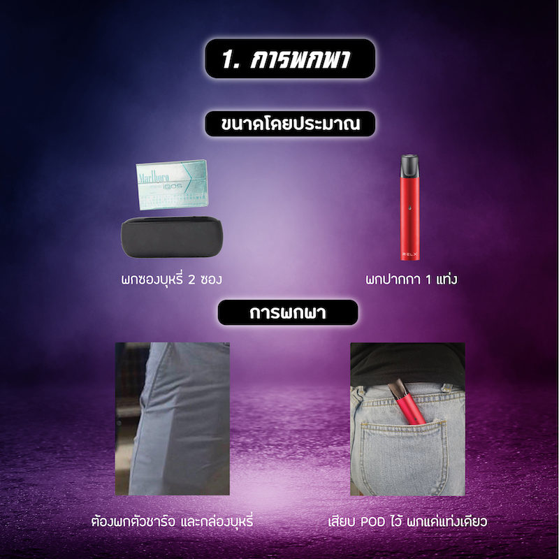 การพกพา IQOS VS RELX