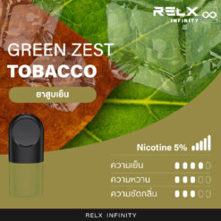 RELX INFINITY SINGLE POD GREEN ZENT TOBACCO